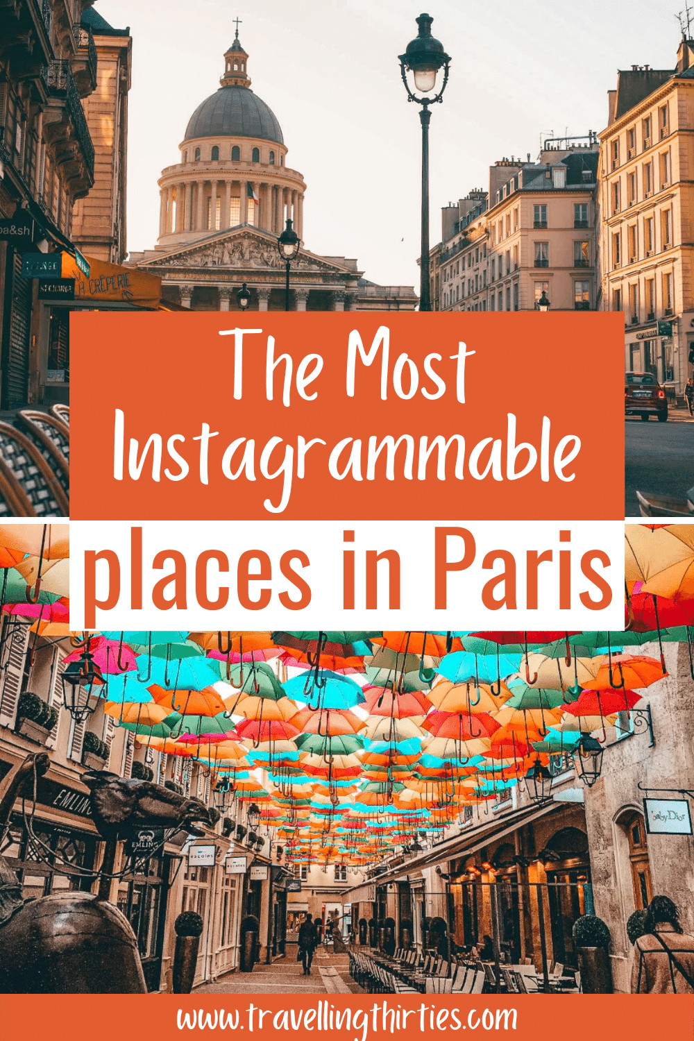 A pinterest graphic for the most instagrammable spots in Paris