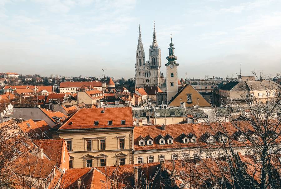 A view over Zagreb from Kula Lotrscak