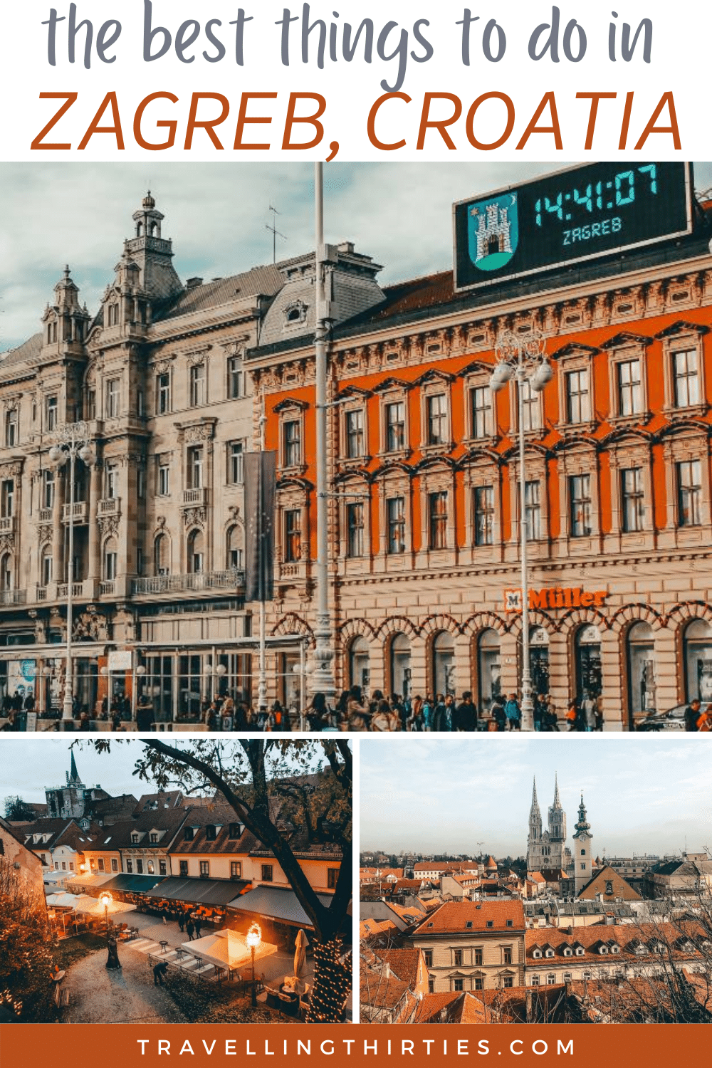 Pinterest graphic for the things to see in Zagreb Croatia 