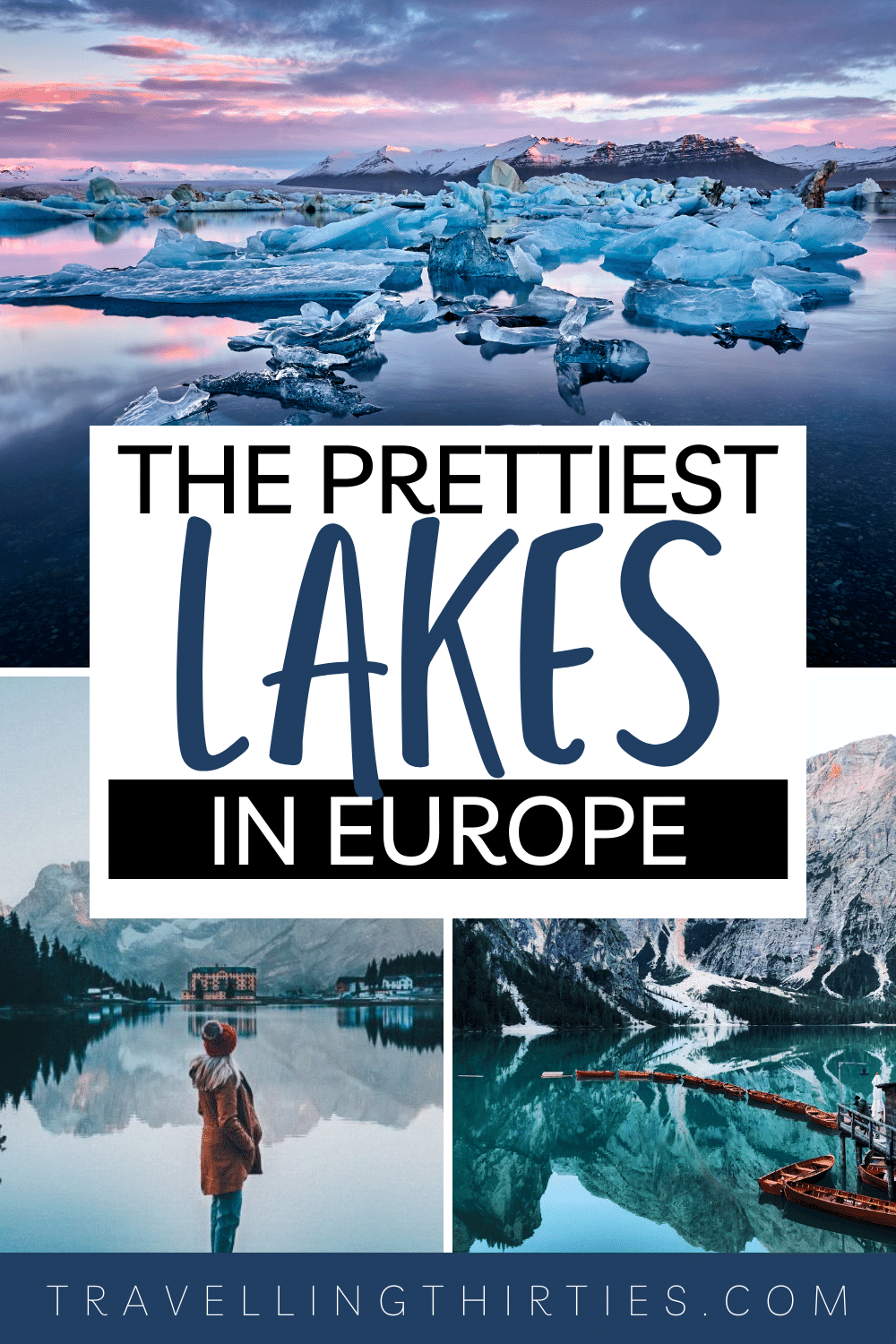 Pinterest graphic for the most beautiful lakes in Europe