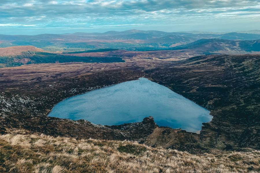 Heart shaped lake, Lough Ouler in Ireland