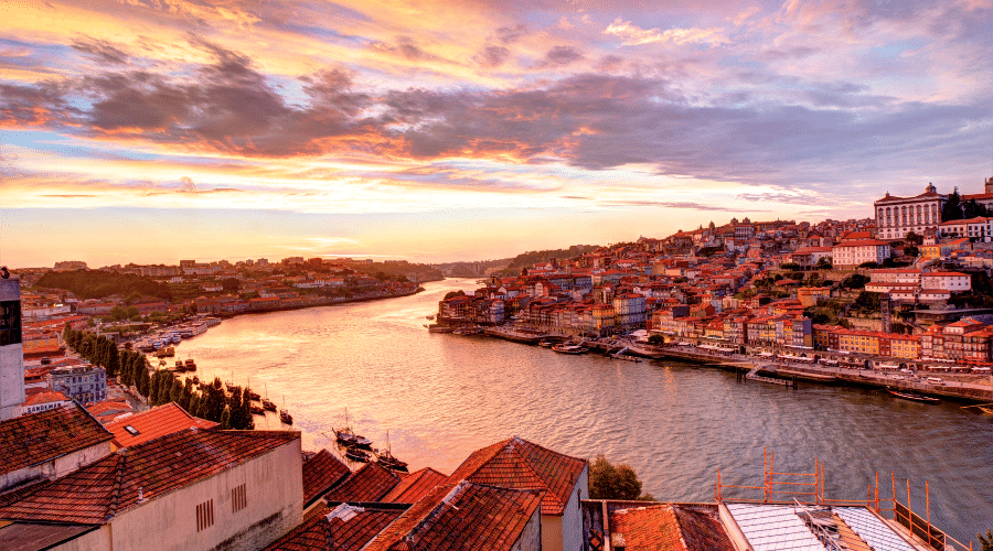 Sunset over Porto