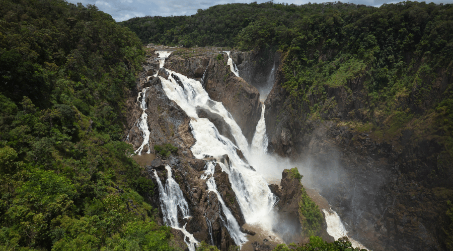 Barron Falls in the forest near Cairns
